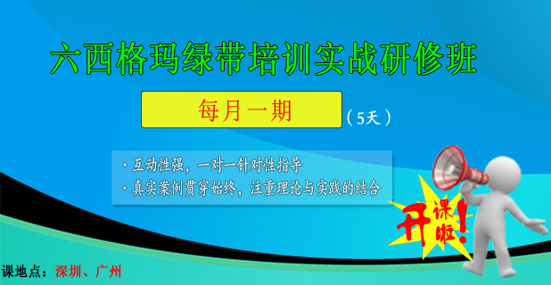 3月29-4月02日 廣州六西格瑪綠帶培訓(xùn)邀請函